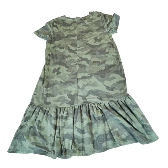 Jane & Delancey Women's Ruffled Hem Camouflage T-shirt Dress XS - Picture 2 of 8